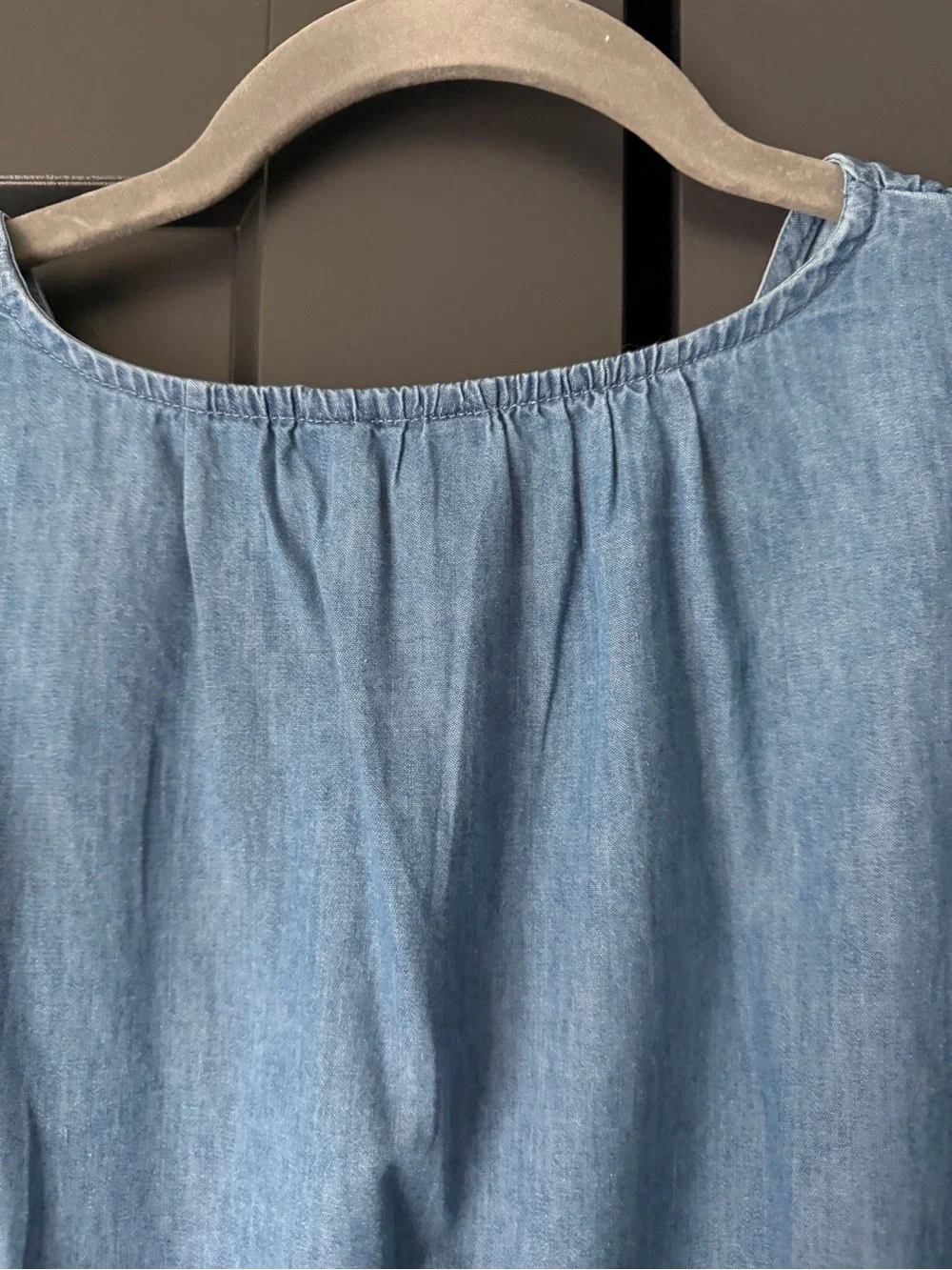 GAP Women’s Light Blue Chambray Dress with Tie Waist, size M, like new - Picture 6 of 7